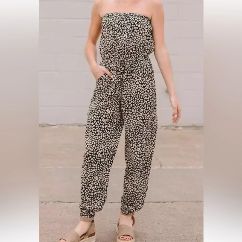 Willow & Root Animal print jumpsuit size S